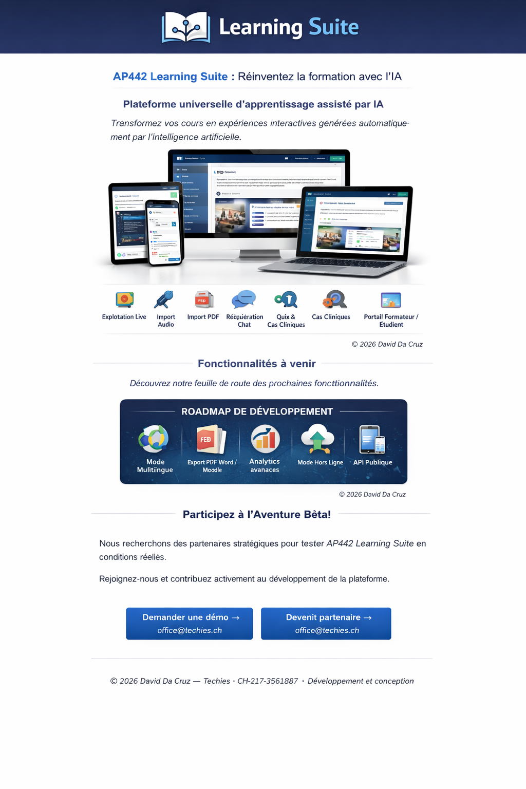 Visuel promotionnel Learning Suite